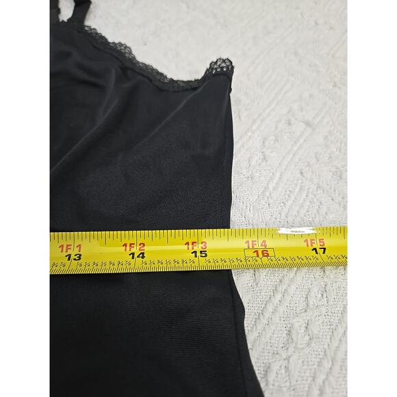 Vintage Shadow Line Women’s Black Slip Sz 36/M Bust 31" Silky Long USA - Picture 5 of 5